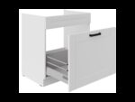 Valamu all olev alumine kapp väljatõmmatava sahtliga 80 ZL 1S BB - Kitchen LUNA WHITE - VALGE