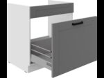Valamu all olev alumine kapp väljatõmmatava sahtliga 80 ZL 1S BB - Kitchen LUNA TUME HALL - VALGE