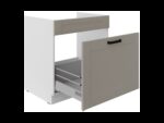 Valamu all olev alumine kapp väljatõmmatava sahtliga 80 ZL 1S BB - Kitchen LUNA HALL - VALGE