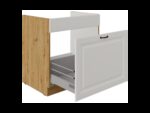 Valamu all olev alumine kapp väljatõmmatava sahtliga 80 ZL 1S BB - Kitchen STILO WHITE-ARTISAN