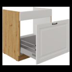 Valamu all olev alumine kapp väljatõmmatava sahtliga 80 ZL 1S BB - Kitchen STILO WHITE-ARTISAN