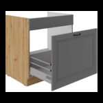 Valamu all olev alumine kapp väljatõmmatava sahtliga 80 ZL 1S BB - Kitchen STILO Tumehall / Artisan