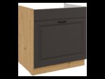 Valamu all olev alumine kapp väljatõmmatava sahtliga 80 ZL 1S BB - Kitchen STILO Graphite / Artisan - Image 2