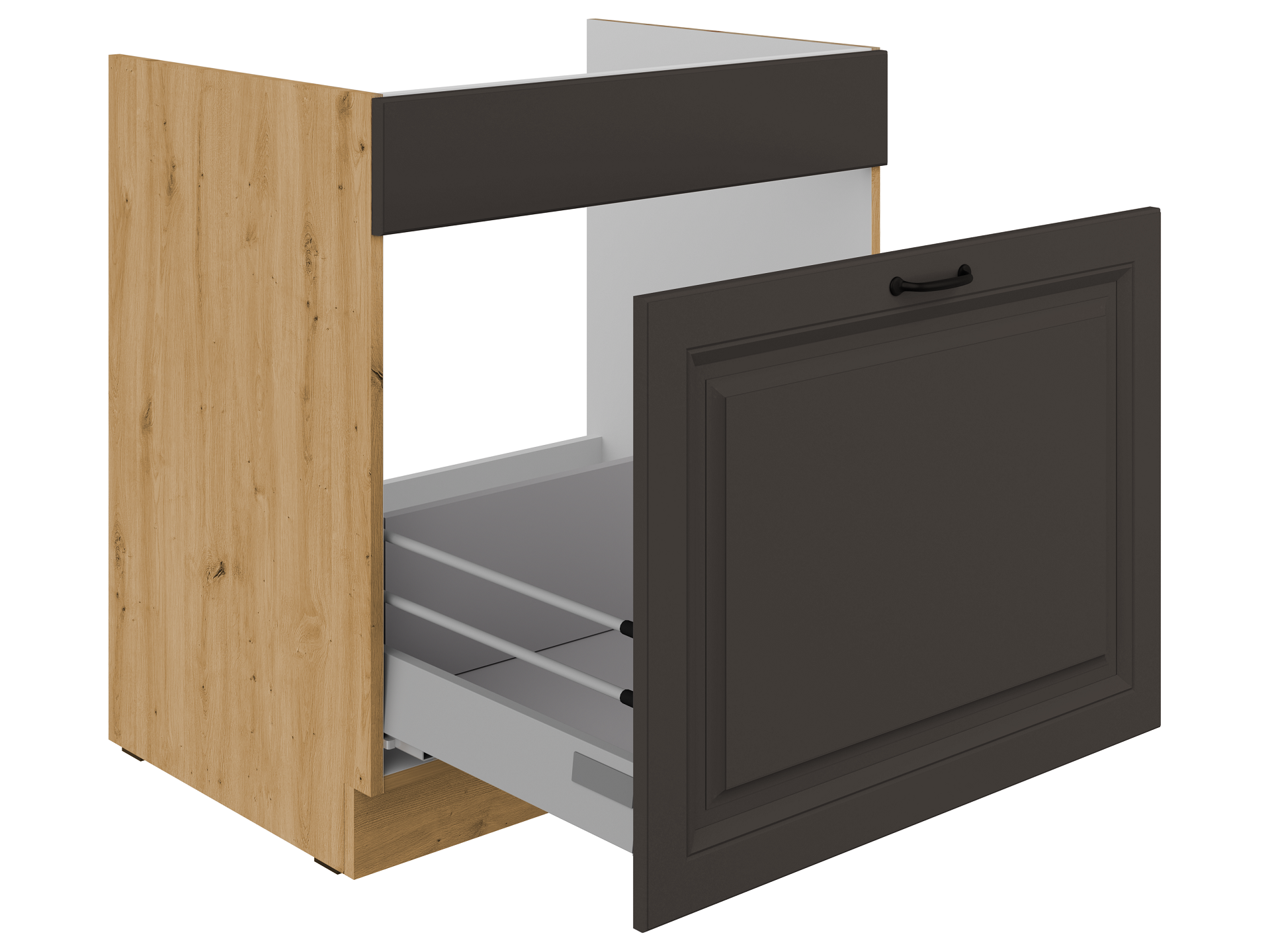 szafka-dolna-pod-zlew-z-wysuwana-szuflada-80-zl-1s-bb-kuchnia-stilo-grafit-artisan Valamu all olev alumine kapp väljatõmmatava sahtliga 80 ZL 1S BB - Kitchen STILO Graphite / Artisan - Image 1