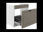 Valamu aluskapp väljatõmmatava sahtliga 80 ZL 1S BB - STILO KÖÖK helehall / valge