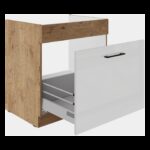 Valamu all olev alumine kapp väljatõmmatava sahtliga 80 ZL 1S BB - VIGO KÖÖK VALGE LÄIKIV