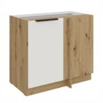 Nurgakapp 105 ND 1F BB Köök ARIA Esipaneelid Valge AFM