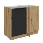 Nurgakapp 105 ND 1F BB Köök ARIA Esipaneelid must AFM