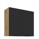 Ülemine kapp 80 G-72 2F Köögi ARIA esipaneelid must AFM