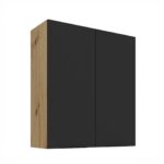 Ülemine kapp 80 G-90 2F Köögi ARIA esipaneelid must AFM