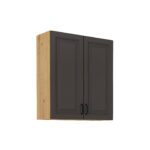 Ülemine kapp 80 G-90 2F - STILO KÖÖGIMÖÖBEL Grafiit / Käsitöö