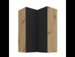 Ülemine nurgakapp 60x60 GN-90 2F (90°) Köök ARIA Esipaneelid must AFM