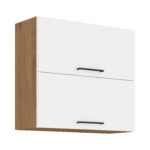 Ülemine hingedega kapp 80 GU-72 2F - VIGO KÖÖK VALGE LÄIKIV