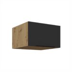 Sügav ülemine hingedega kapp 60 NAGU-36 1F ARIA Köögiesipaneelid must AFM