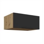 Sügav ülemine hingedega kapp 80 NAGU-36 1F ARIA Köögiesipaneelid must AFM