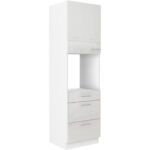 Korstnakapp, kolonn, 3 sahtliga + sisseehitatud ahi 60 DPS-210 3S 1F - LARA WHITE KÖÖK