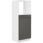 Sisseehitatud madala korstnaga ahjukapp 60 DKPL-162 1F BB - LARA GRAY KÖÖK