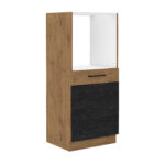 Madala kolonniga kapikorsten, sisseehitatud ahi 60 DP-145 1F BB - KÖÖK Tume Puit