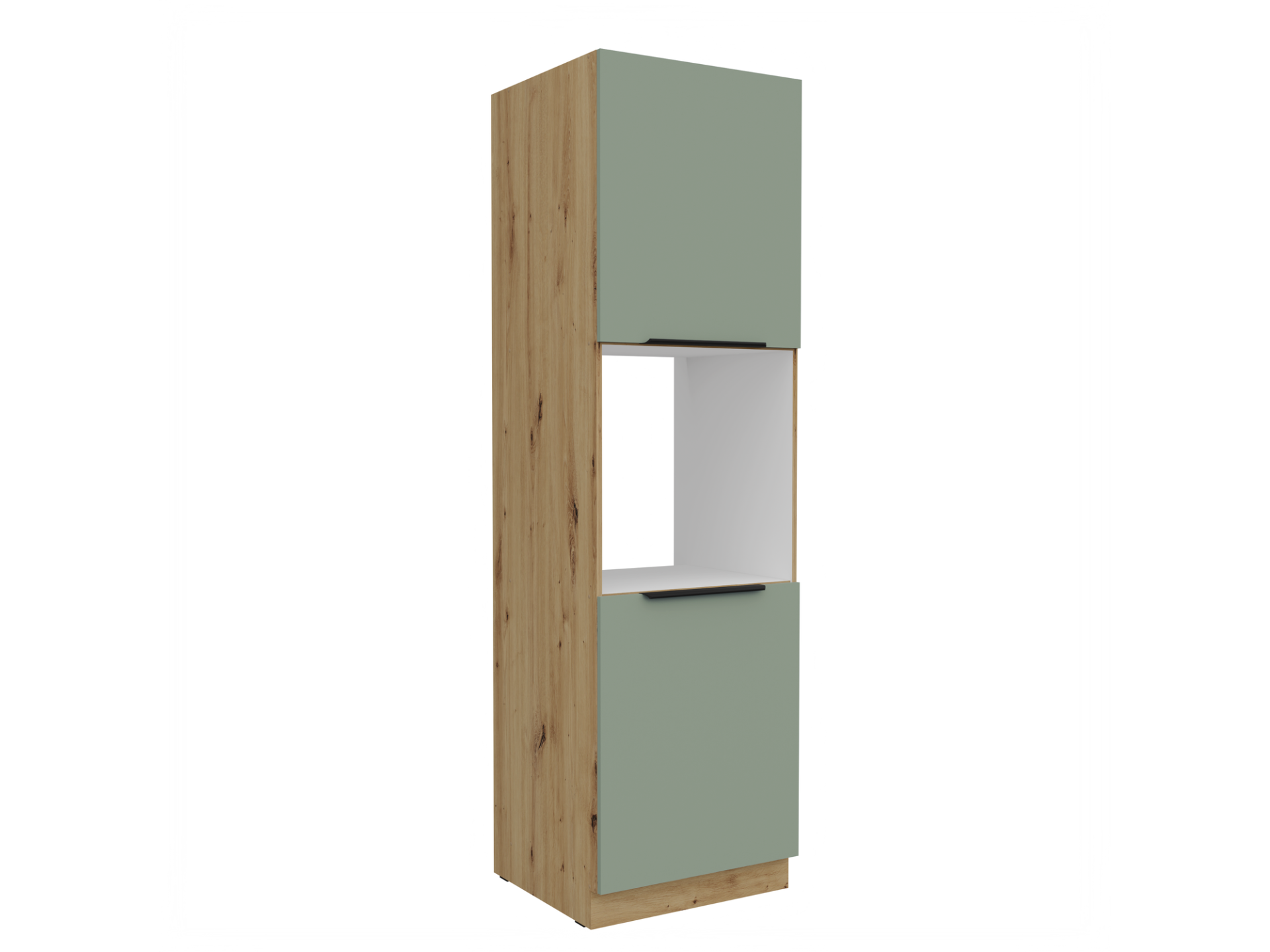 szafka-komin-slupek-zabudowa-piekarnika-60-dp-210-2f-kuchnia-aria-fronty-aquamarine-mietowe Sisseehitatud ahjukorsten 60 DP-210 2F ARIA Köögi AQUAMARINE esipaneelid (Mint) - Image 1