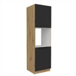 Sisseehitatud korstnapühkija ahjukapp 60 DP-210 2F Köök ARIA Esipaneelid must AFM