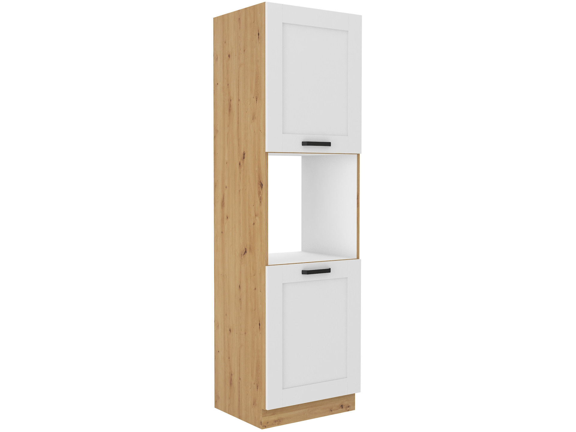 szafka-komin-slupek-zabudowa-piekarnika-60-dp-210-2f-kuchnia-luna-biala-artisan Sisseehitatud korstnapühkijaga ahi 60 DP-210 2F - LUNA WHITE KÖÖK - ARTISAN - Image 1