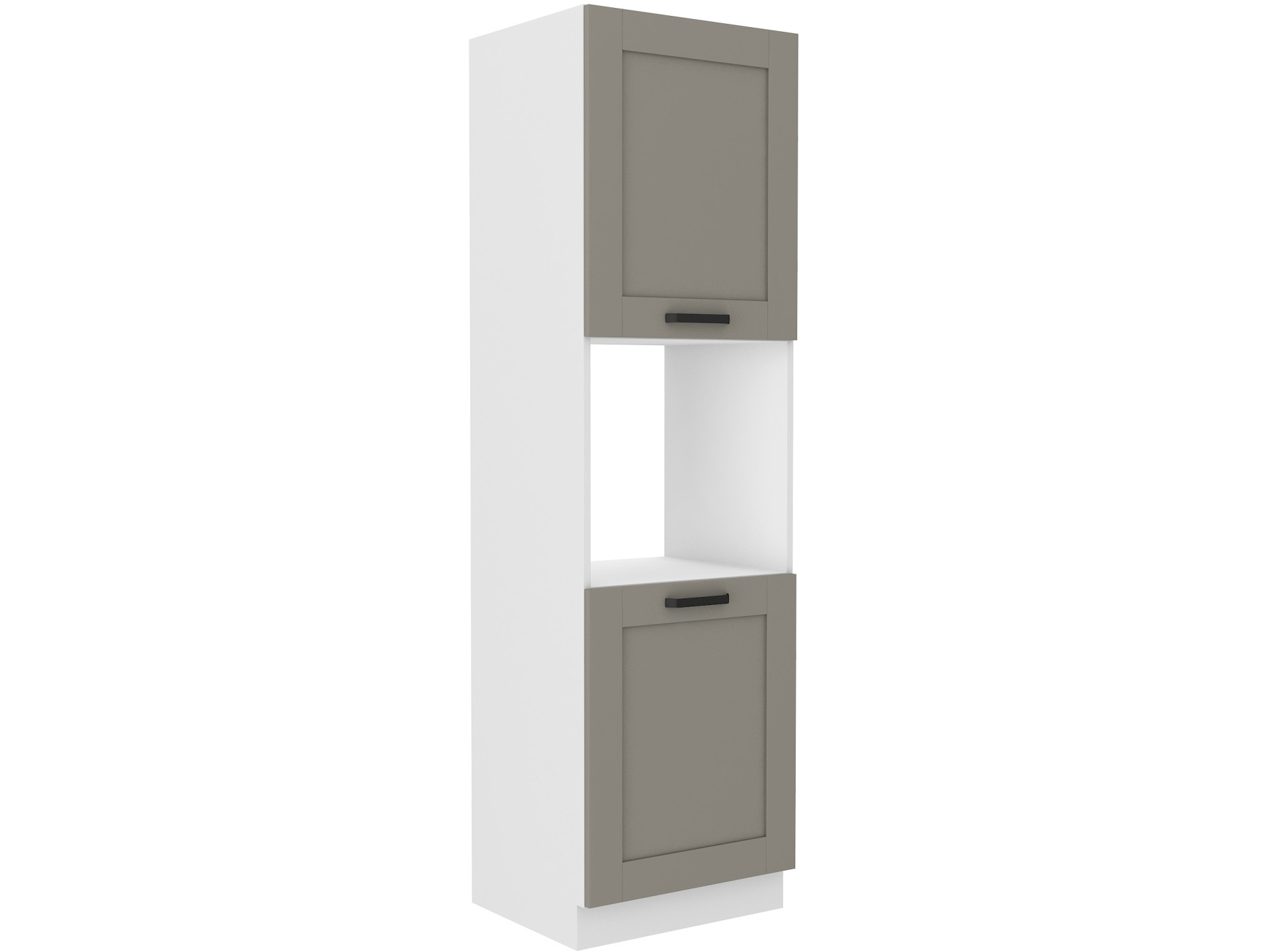 szafka-komin-slupek-zabudowa-piekarnika-60-dp-210-2f-kuchnia-luna-jasny-szary-bialy Sisseehitatud korstnapühkijaga ahi 60 DP-210 2F - KÖÖK LUNA HALL - VALGE - Image 1