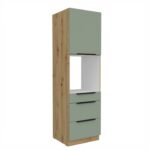 Sisseehitatud ahjukorsten 60 DPS-210 3S 1F Köök ARIA AQUAMARINE Esipaneelid (Mint)