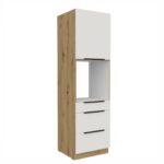 Kapi korstna kolonna ahju paigaldus 60 DPS-210 3S 1F Köök ARIA Esipaneelid Valge AFM